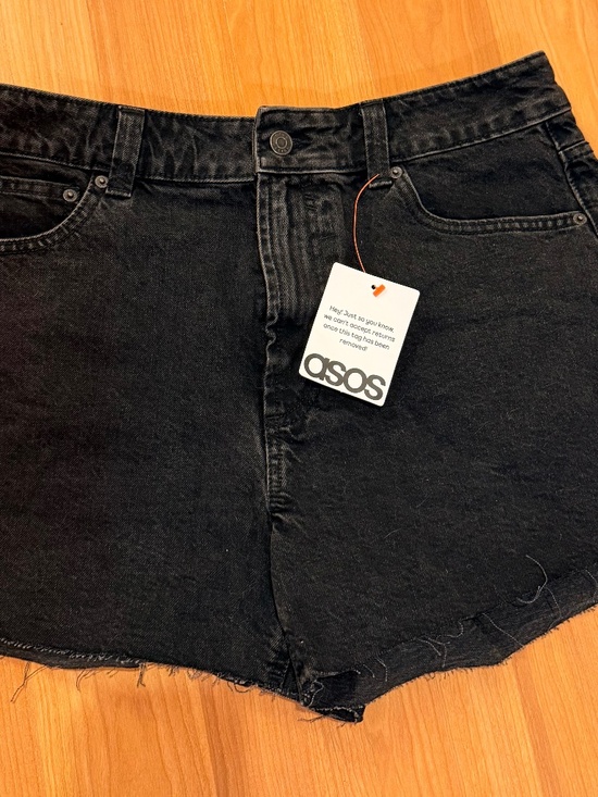 ASOS Pants - ASOS DESIGN Tall Denim Relaxed shorts in wash black